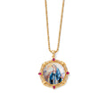 Virgin Mary Pendant,Miraculous Medal Necklace,Virgen de Guadalupe Necklace,304l Stainless Steel Virgin Mary Necklaces,Catholic Gifts