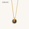 18k Plated Gold Pendant Necklace Cameo Embossing Catholic Medal Saint Padre Pio Devotional Protection Medal for Men and Women