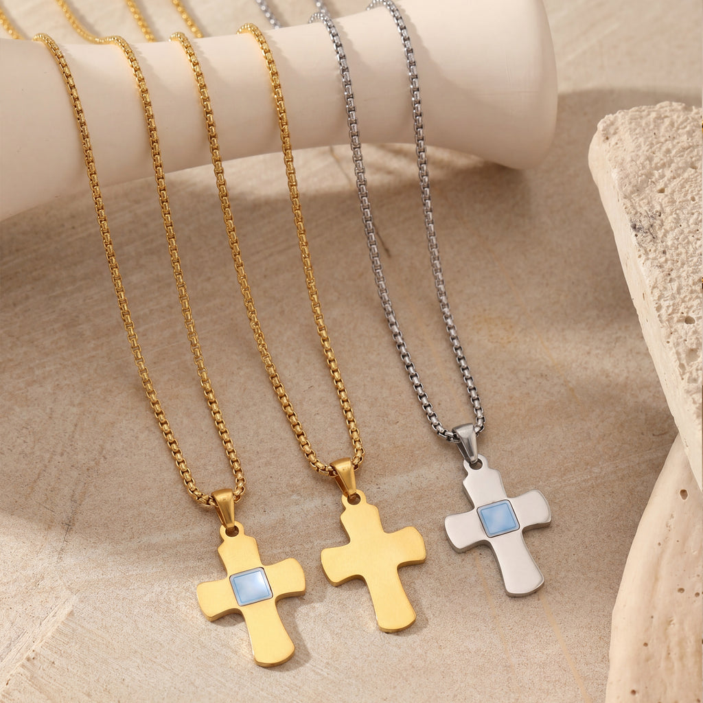 GIVELUCK 18K Gold Plated Nano Bible Necklace – Elegant Little Cross Pendant Featuring the Entire New Testament Engraved with Advanced Nano Technology, A Unique and Meaningful Religious Gift for Men & Women