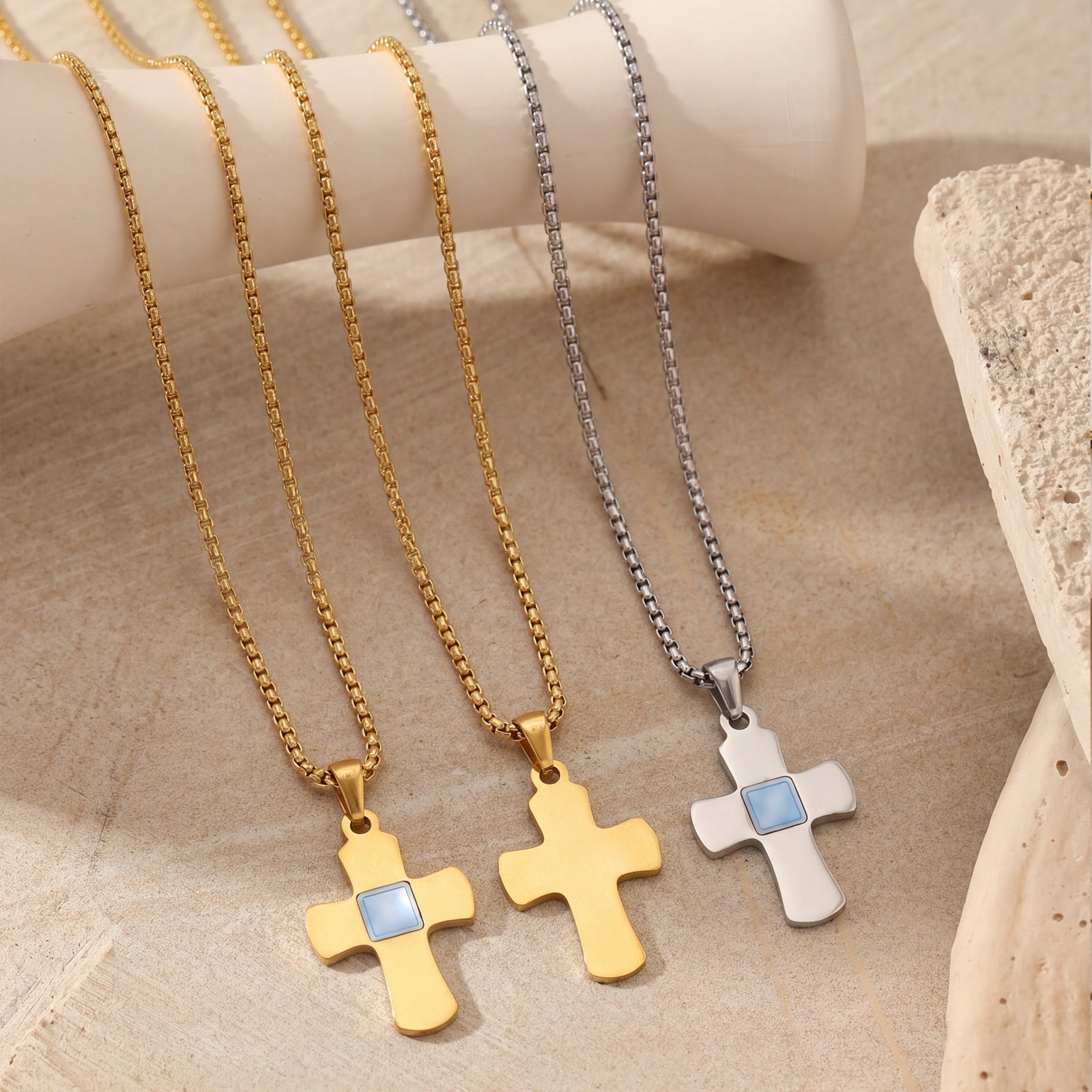GIVELUCK 18K Gold Plated Nano Bible Necklace – Elegant Little Cross Pendant Featuring the Entire New Testament Engraved with Advanced Nano Technology, A Unique and Meaningful Religious Gift for Men & Women