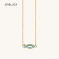 18K Gold-Plated Free Soul Ichthys Necklace,Religious Spiritual Jewelry for Men Women,Catholic Gifts