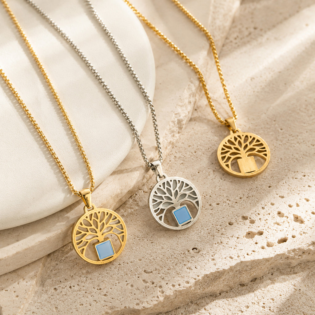 GIVELUCK 18K Gold Plated Nano Bible Tree of Life pendant Necklace – Elegant Pendant Featuring the Entire New Testament Engraved with Advanced Nano Technology, A Unique and Meaningful Religious Gift for Men & Women
