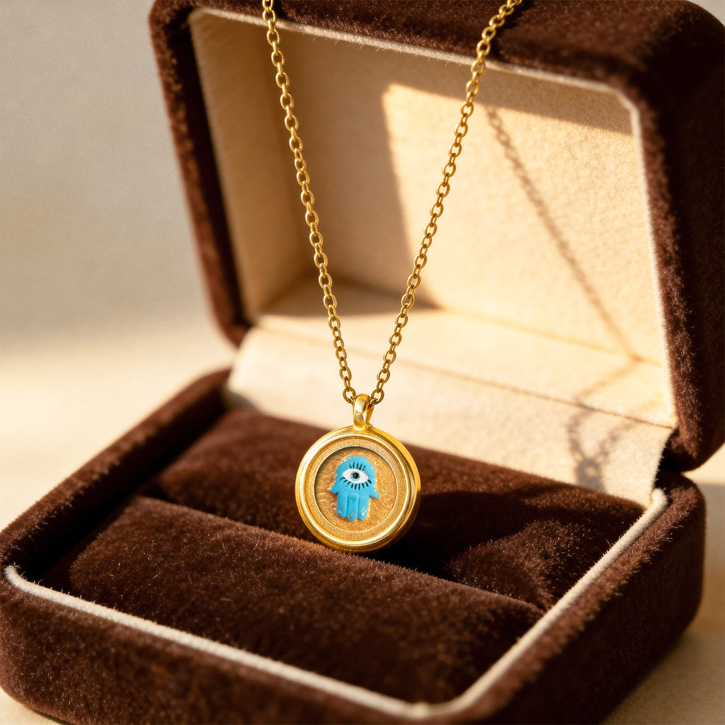 GIVELUCK Charms 18K Gold Plated , Handpainting Cameo Necklace, Eagle Necklace, Happy Birthday Charm Fit for Valentine's Day Mother's Day Jewelry Gift for Men and Women