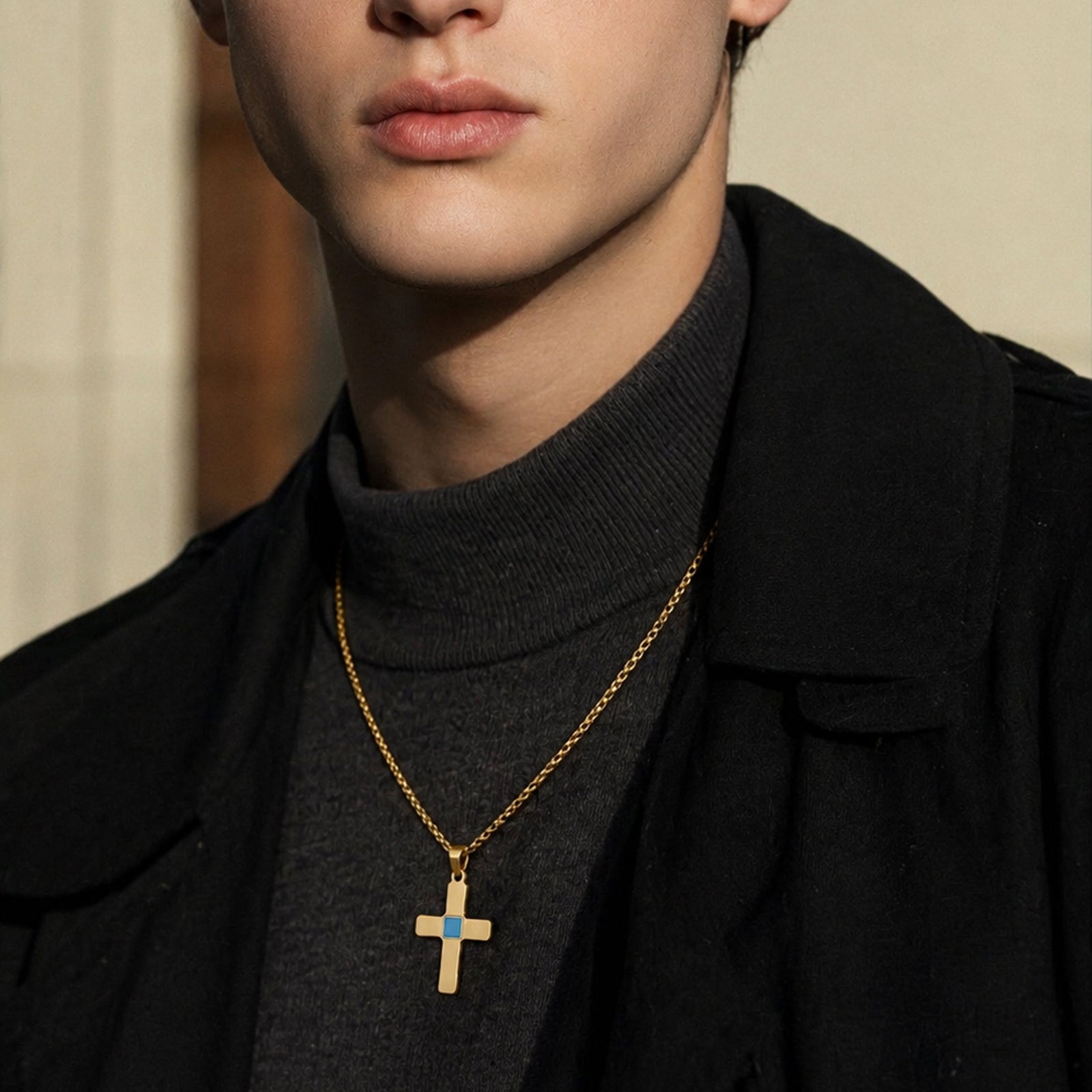 GIVELUCK 18K Gold Plated Nano Bible Necklace – Elegant Cross Pendant Featuring the Entire New Testament Engraved with Advanced Nano Technology, A Unique and Meaningful Religious Gift for Men & Women